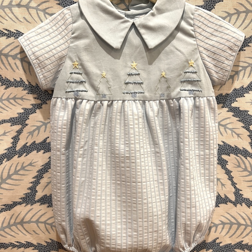 NWOT Dondolo Christmas boys bubble light blue 18 months